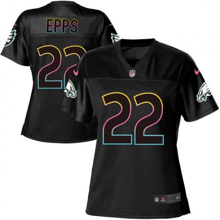 Nike Eagles #22 Marcus Epps Black Women's NFL Fashion Game Jersey