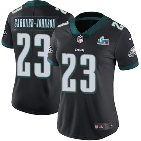 Nike Eagles #23 C.J. Gardner-Johnson Black Alternate Super Bowl LVII Patch Women's Stitched NFL Vapor Untouchable Limited Jersey