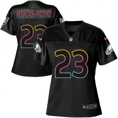 Nike Eagles #23 C.J. Gardner-Johnson Black Women's NFL Fashion Game Jersey