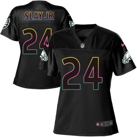 Nike Eagles #24 Darius Slay Jr Black Women's NFL Fashion Game Jersey