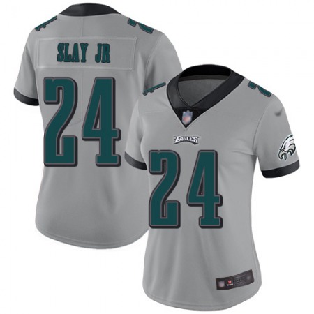 Nike Eagles #24 Darius Slay Jr Silver Women's Stitched NFL Limited Inverted Legend Jersey