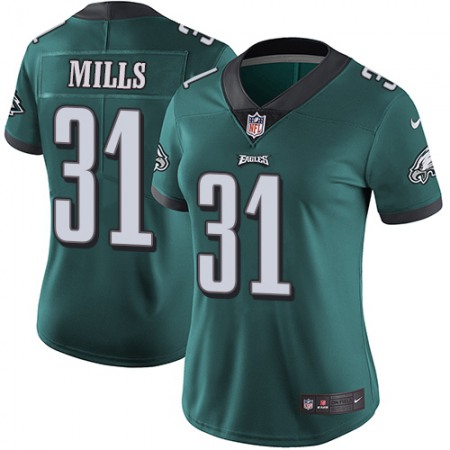 Nike Eagles #31 Jalen Mills Midnight Green Team Color Women's Stitched NFL Vapor Untouchable Limited Jersey