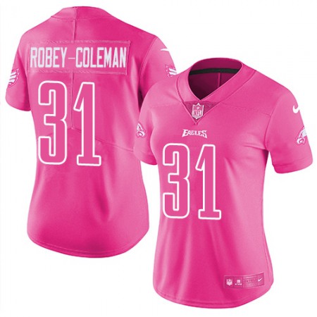 Nike Eagles #31 Nickell Robey-Coleman Pink Women's Stitched NFL Limited Rush Fashion Jersey