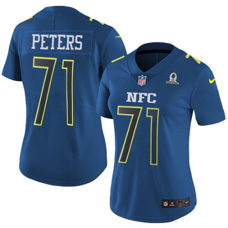 Nike Eagles #71 Jason Peters Navy Women's Stitched NFL Limited NFC 2017 Pro Bowl Jersey