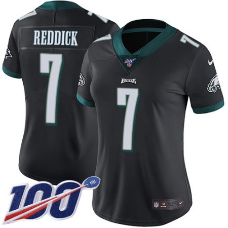 Nike Eagles #7 Haason Reddick Black Alternate Women's Stitched NFL 100th Season Vapor Untouchable Limited Jersey