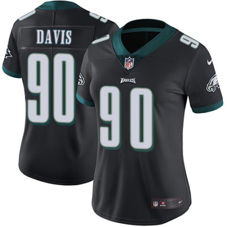 Nike Eagles #90 Jordan Davis Black Alternate Women's Stitched NFL Vapor Untouchable Limited Jersey