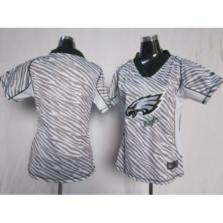 Nike Eagles Blank Zebra Women's Stitched NFL Elite Jersey