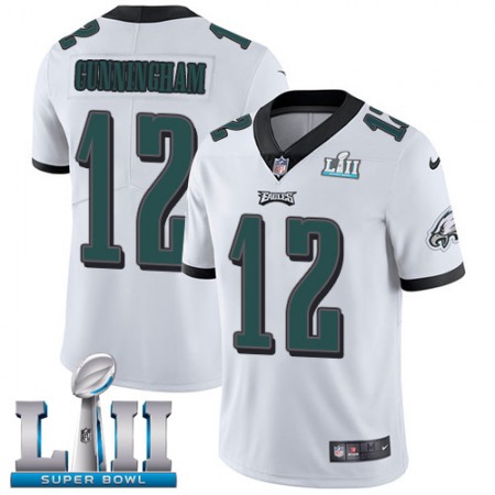 Nike Eagles #12 Randall Cunningham White Super Bowl LII Youth Stitched NFL Vapor Untouchable Limited Jersey