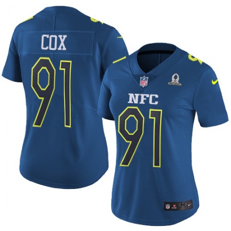 Nike Eagles #91 Fletcher Cox Navy Women's Stitched NFL Limited NFC 2017 Pro Bowl Jersey