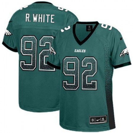 Nike Eagles #92 Reggie White Midnight Green Team Color Women's Stitched NFL Elite Drift Fashion Jersey