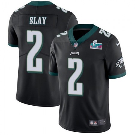 Nike Eagles #2 Darius Slay Black Super Bowl LVII Patch Alternate Youth Stitched NFL Vapor Untouchable Limited Jersey