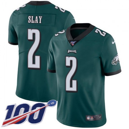 Nike Eagles #2 Darius Slay Green Team Color Youth Stitched NFL 100th Season Vapor Untouchable Limited Jersey
