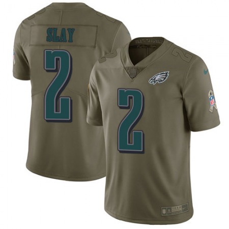 Nike Eagles #2 Darius Slay Olive Youth Stitched NFL Limited 2017 Salute To Service Jersey
