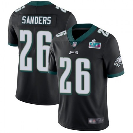 Nike Eagles #26 Miles Sanders Black Super Bowl LVII Patch Alternate Youth Stitched NFL Vapor Untouchable Limited Jersey