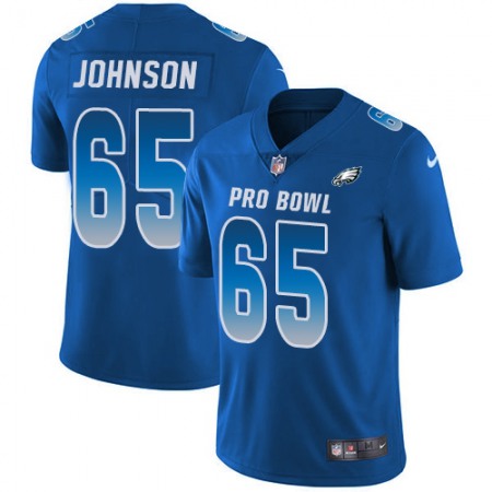 Nike Eagles #65 Lane Johnson Royal Youth Stitched NFL Limited NFC 2018 Pro Bowl Jersey