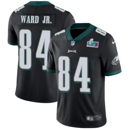 Nike Eagles #84 Greg Ward Jr. Black Super Bowl LVII Patch Alternate Youth Stitched NFL Vapor Untouchable Limited Jersey