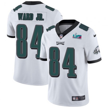 Nike Eagles #84 Greg Ward Jr. White Super Bowl LVII Patch Youth Stitched NFL Vapor Untouchable Limited Jersey
