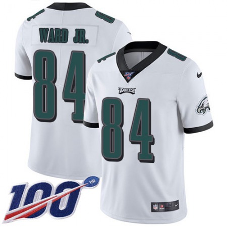 Nike Eagles #84 Greg Ward Jr. White Youth Stitched NFL 100th Season Vapor Untouchable Limited Jersey