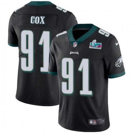 Nike Eagles #91 Fletcher Cox Black Super Bowl LVII Patch Alternate Youth Stitched NFL Vapor Untouchable Limited Jersey
