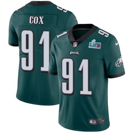 Nike Eagles #91 Fletcher Cox Green Team Color Super Bowl LVII Patch Youth Stitched NFL Vapor Untouchable Limited Jersey