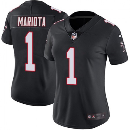 Nike Falcons #1 Marcus Mariota Black Alternate Stitched Women's NFL Vapor Untouchable Limited Jersey