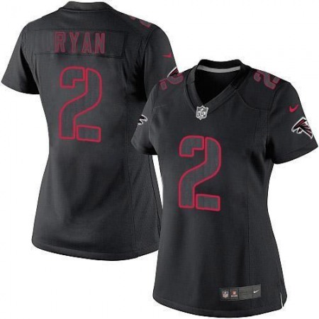 Nike Falcons #2 Matt Ryan Black Impact Women's Stitched NFL Limited Jersey