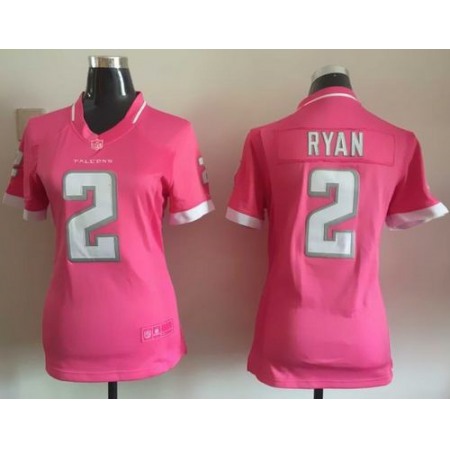 Nike Falcons #2 Matt Ryan Pink Women's Stitched NFL Elite Bubble Gum Jersey