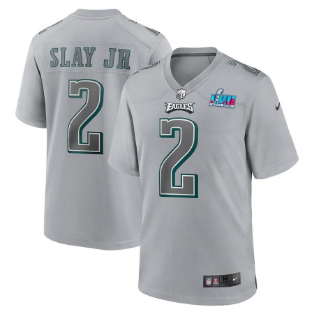 Philadelphia Eagles #2 Darius Slay Nike Youth Super Bowl LVII Patch Atmosphere Fashion Game Jersey - Gray