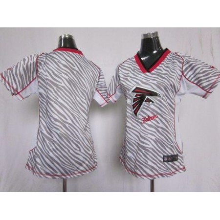 Nike Falcons Blank Zebra Women's Stitched NFL Elite Jersey