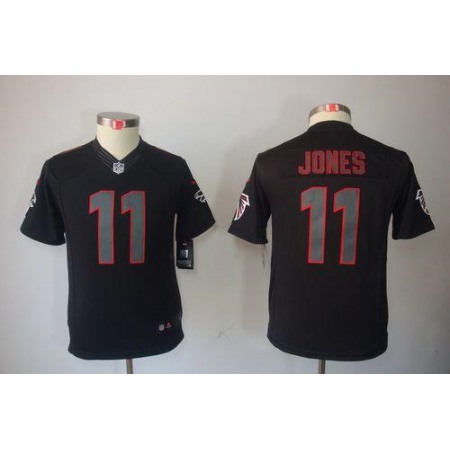 Nike Falcons #11 Julio Jones Black Impact Youth Stitched NFL Limited Jersey