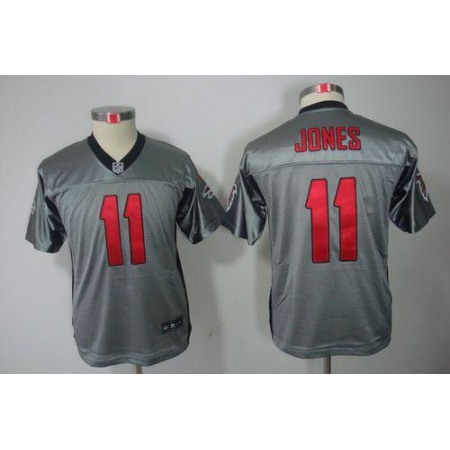 Nike Falcons #11 Julio Jones Grey Shadow Youth Stitched NFL Elite Jersey