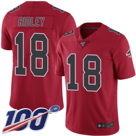 Nike Falcons #18 Calvin Ridley Red Youth Stitched NFL Limited Rush 100th Season Jersey