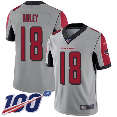 Nike Falcons #18 Calvin Ridley Silver Youth Stitched NFL Limited Inverted Legend 100th Season Jersey