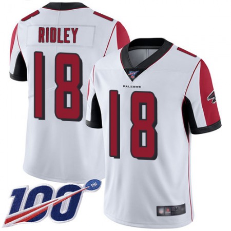 Nike Falcons #18 Calvin Ridley White Youth Stitched NFL 100th Season Vapor Limited Jersey