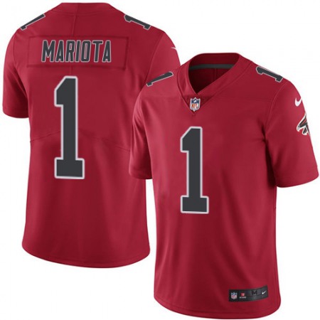 Nike Falcons #1 Marcus Mariota Red Stitched Youth NFL Limited Rush Jersey