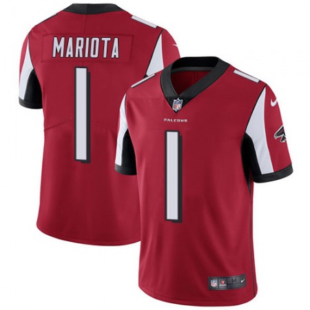Nike Falcons #1 Marcus Mariota Red Team Color Stitched Youth NFL Vapor Untouchable Limited Jersey