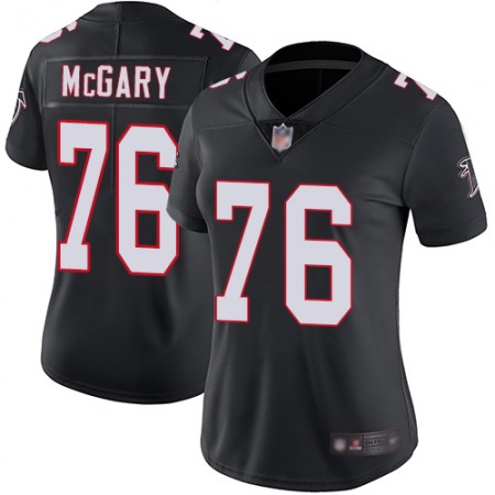 Nike Falcons #76 Kaleb McGary Black Alternate Women's Stitched NFL Vapor Untouchable Limited Jersey