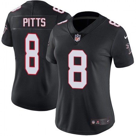 Nike Falcons #8 Kyle Pitts Black Alternate Women's Stitched NFL Vapor Untouchable Limited Jersey