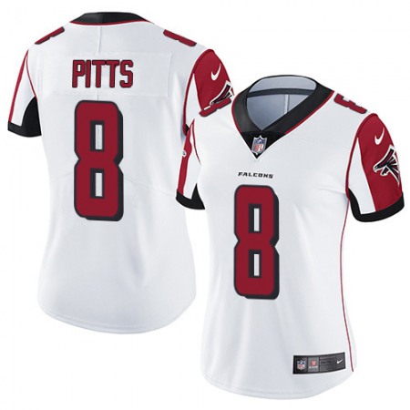 Nike Falcons #8 Kyle Pitts White Women's Stitched NFL Vapor Untouchable Limited Jersey