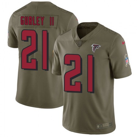 Nike Falcons #21 Todd Gurley II Olive Youth Stitched NFL Limited 2017 Salute To Service Jersey