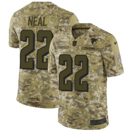 Nike Falcons #22 Keanu Neal Camo Youth Stitched NFL Limited 2018 Salute to Service Jersey
