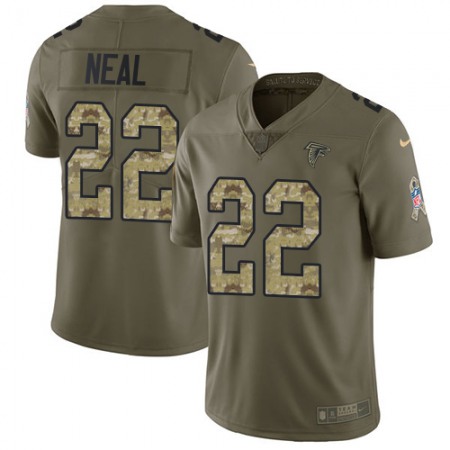 Nike Falcons #22 Keanu Neal Olive/Camo Youth Stitched NFL Limited 2017 Salute to Service Jersey