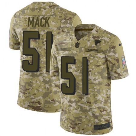 Nike Falcons #51 Alex Mack Camo Youth Stitched NFL Limited 2018 Salute to Service Jersey