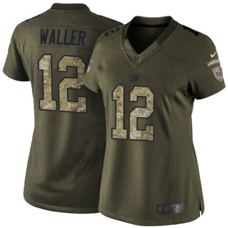 Nike Giants #12 Darren Waller Green Women's Stitched NFL Limited 2015 Salute to Service Jersey