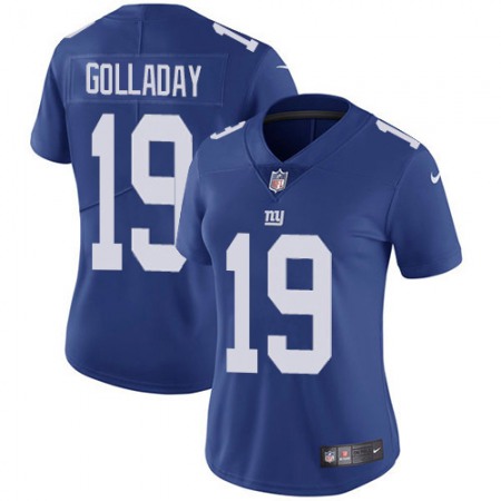 Nike Giants #19 Kenny Golladay Royal Blue Team Color Women's Stitched NFL Vapor Untouchable Limited Jersey