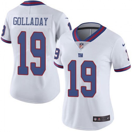 Nike Giants #19 Kenny Golladay White Women's Stitched NFL Limited Rush Jersey