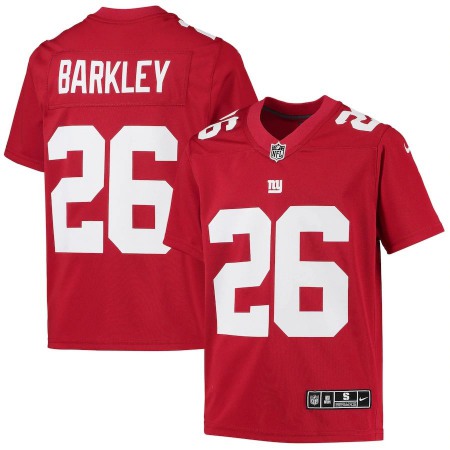 New York Giants #26 Saquon Barkley Nike Youth Red Inverted Team Game Jersey