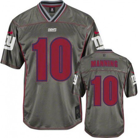 Nike Giants #10 Eli Manning Grey Youth Stitched NFL Elite Vapor Jersey