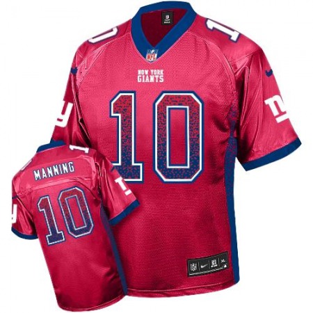 Nike Giants #10 Eli Manning Red Alternate Youth Stitched NFL Elite Drift Fashion Jersey