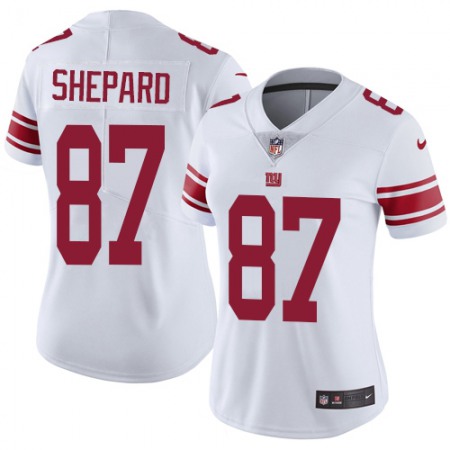 Nike Giants #87 Sterling Shepard White Women's Stitched NFL Vapor Untouchable Limited Jersey